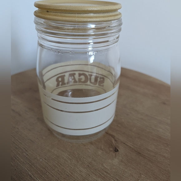 Triomphe Lettered Glass Sugar Jar with Glass Lid - Picture 2 of 7